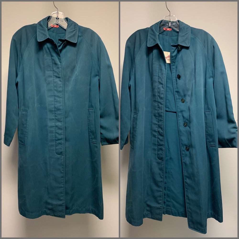 Vintage teal CROYDON raincoat